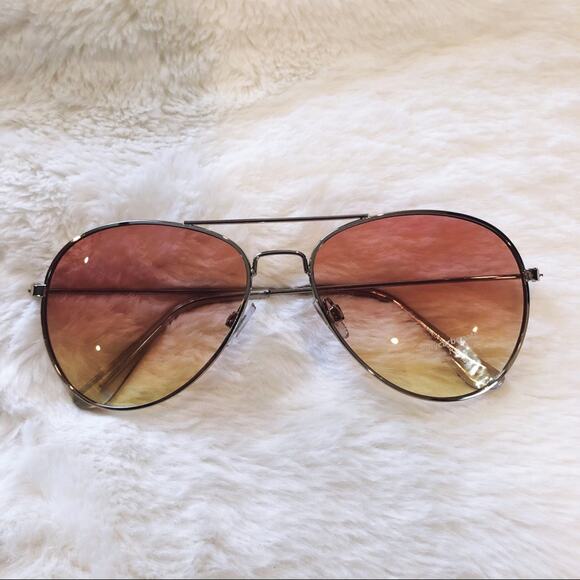 Stylens Accessories - Rosalia Pink Yellow Full Rim Aviator Sunglasses